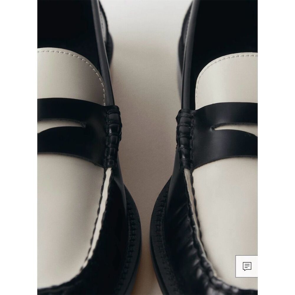 MANGO Women's Two-Tone Suede Penny Loafers NWT Size Euro 36 - Picture 7 of 13